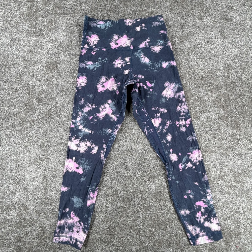 Lululemon Align High Rise Leggings Pants Women 8 Blue Diamond Dye Skinny Workout